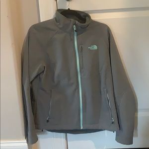 COPY - Grey and Teal North Face jacket